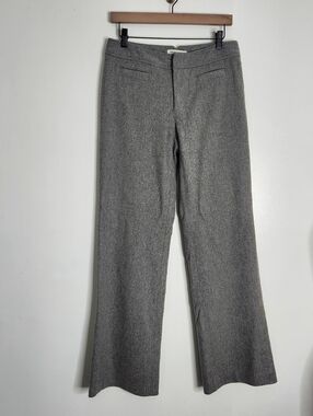 Banana Republic Harrison Vintage Pants Size 4 Gray Wool Cashmere Blend Lined